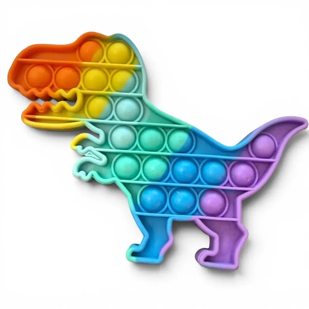 Tractor & Dinosaur Bubble Sensory Toy Multicolor Push Pop